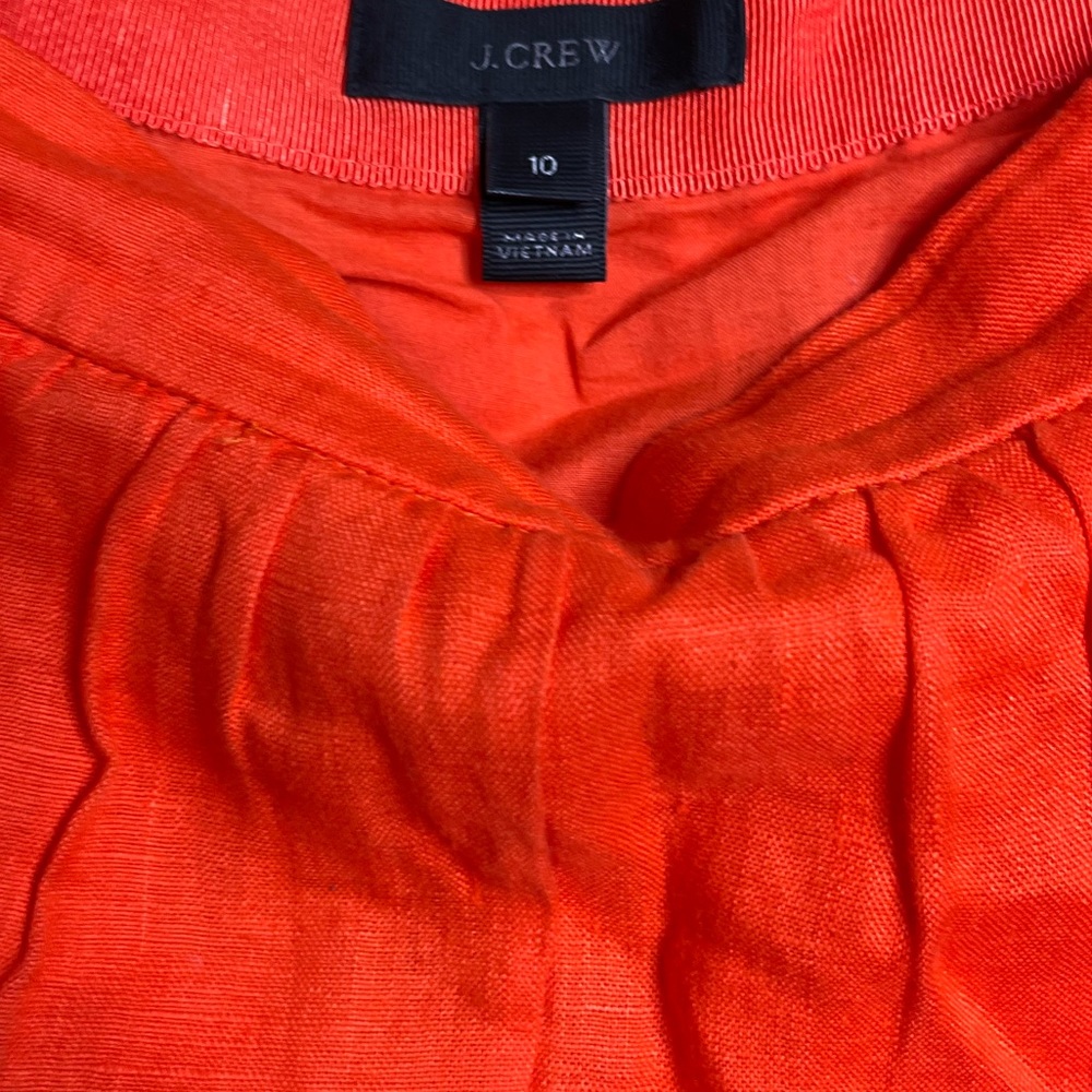 J.crew linen cotton wrap mini red skirt size 10 - Picture 10 of 14